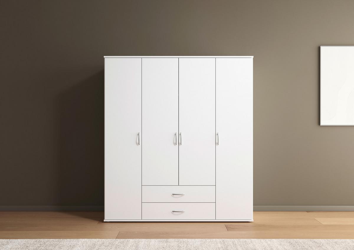 Ormar Za Odjeću Paul - bijela/boje aluminija, Konvencionalno, drvni materijal/plastika (168/188/52cm) - Modern Living