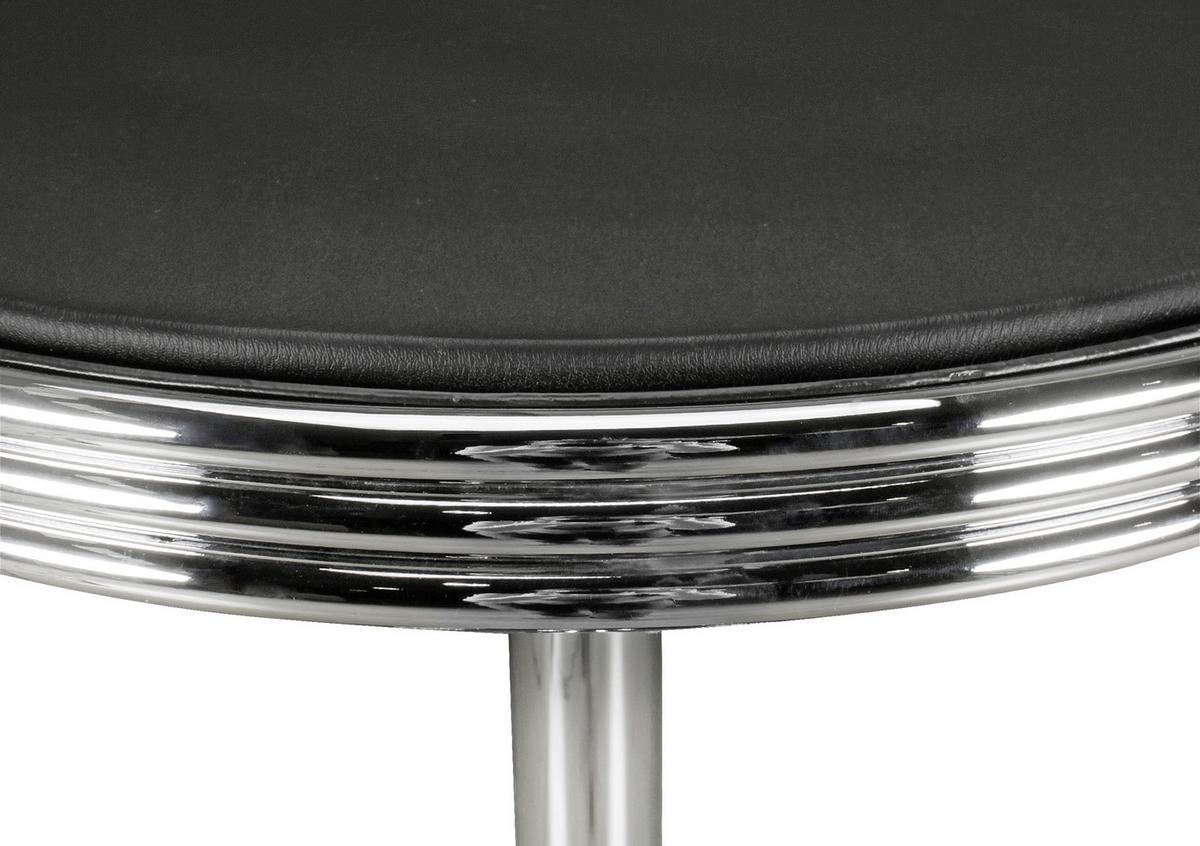 Bartisch American Diner ca. 60x68 cm Schwarz - Silberfarben, MODERN (60/68cm) - MID.YOU