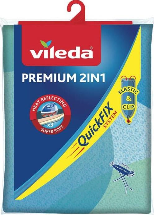 Vasalódeszka Huzat Vileda Prémium 2in1 - kék, textil - Vileda
