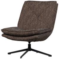 SESSEL Milaro Braun B: 75cm - Schwarz/Braun, Design, Textil/Metall (75/88/94cm) - Livetastic