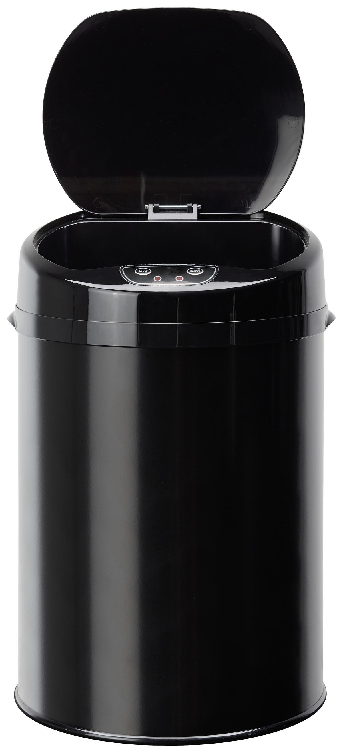 Koš Za Smeti Sensor, 9 L - črna, Moderno, kovina/umetna masa (24,5/37,5cm) - Echtwerk