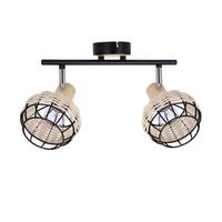 Reflektor Tajga - crna, Natur, drvo/metal (44/12/18cm)