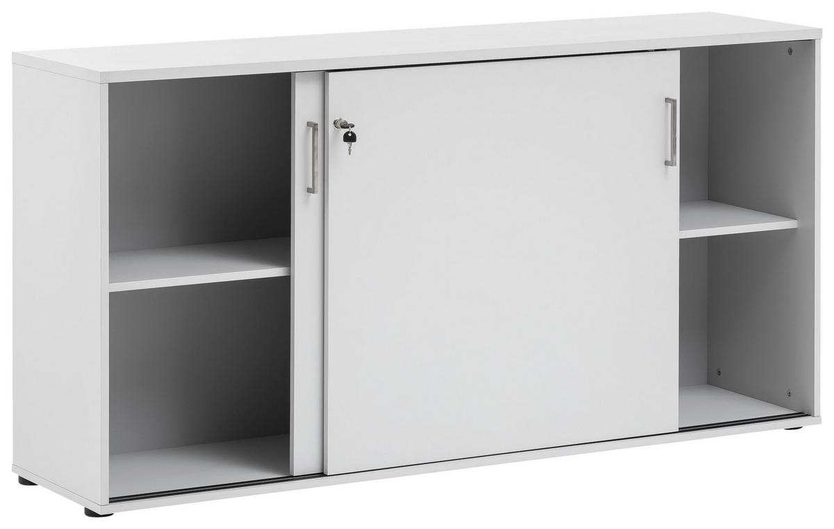 Aktenschrank "Serie 1500" , hellgrau - Hellgrau, KONVENTIONELL, Holzwerkstoff (160/84,2/41cm) - MID.YOU