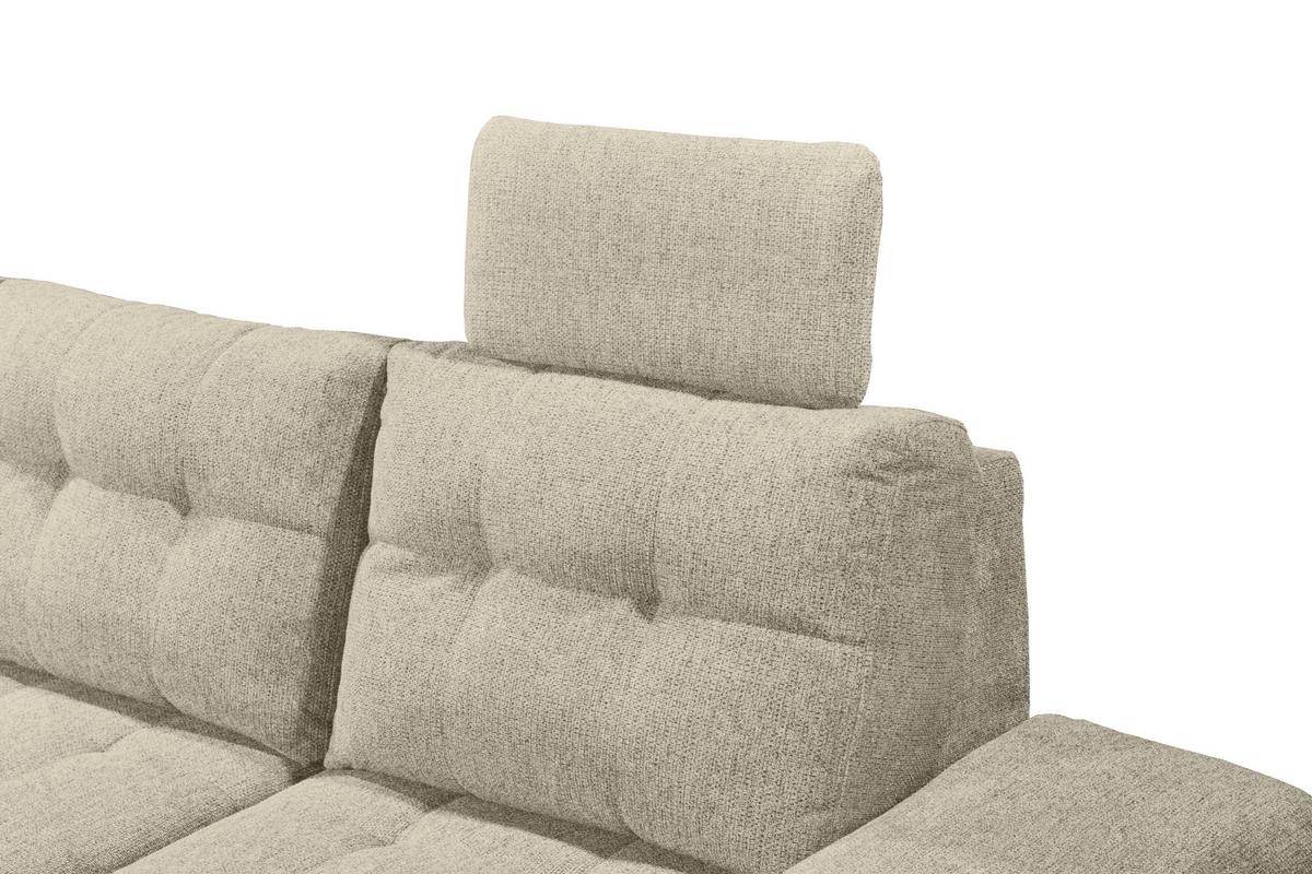 Wohnlandschaft Durban U ca. 218x324x170 cm Beige - Beige/Schwarz, KONVENTIONELL, Kunststoff/Textil (218/324/170cm) - MID.YOU