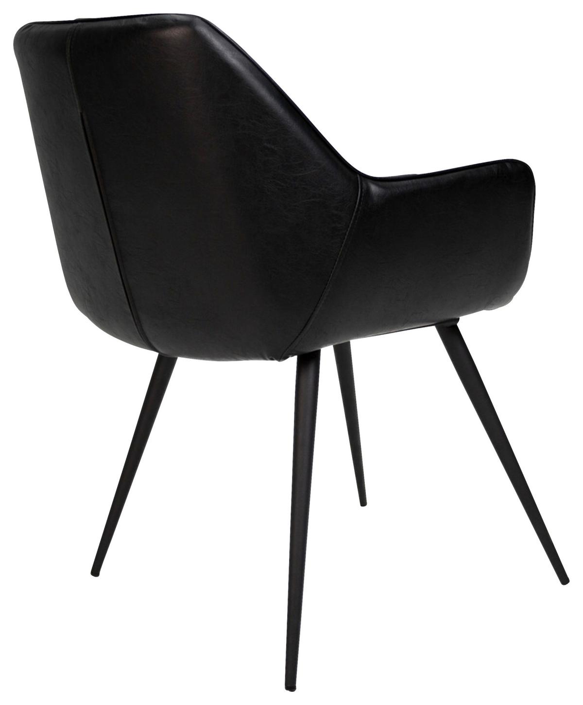 STUHL-SET COSE - Schwarz, KONVENTIONELL, Textil/Metall (62/83/60cm) - MID.YOU