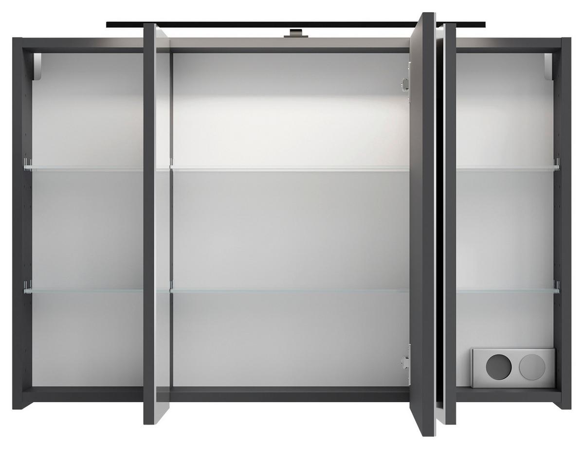 Spiegelschrank Spree Anthrazit - MODERN, Glas/Holzwerkstoff (90/60/20cm) - MID.YOU