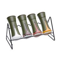 Gewürzregal Oil Green in Schwarz - Schwarz, Modern, Glas/Kunststoff (26,5/15/15,5cm) - Premium Living