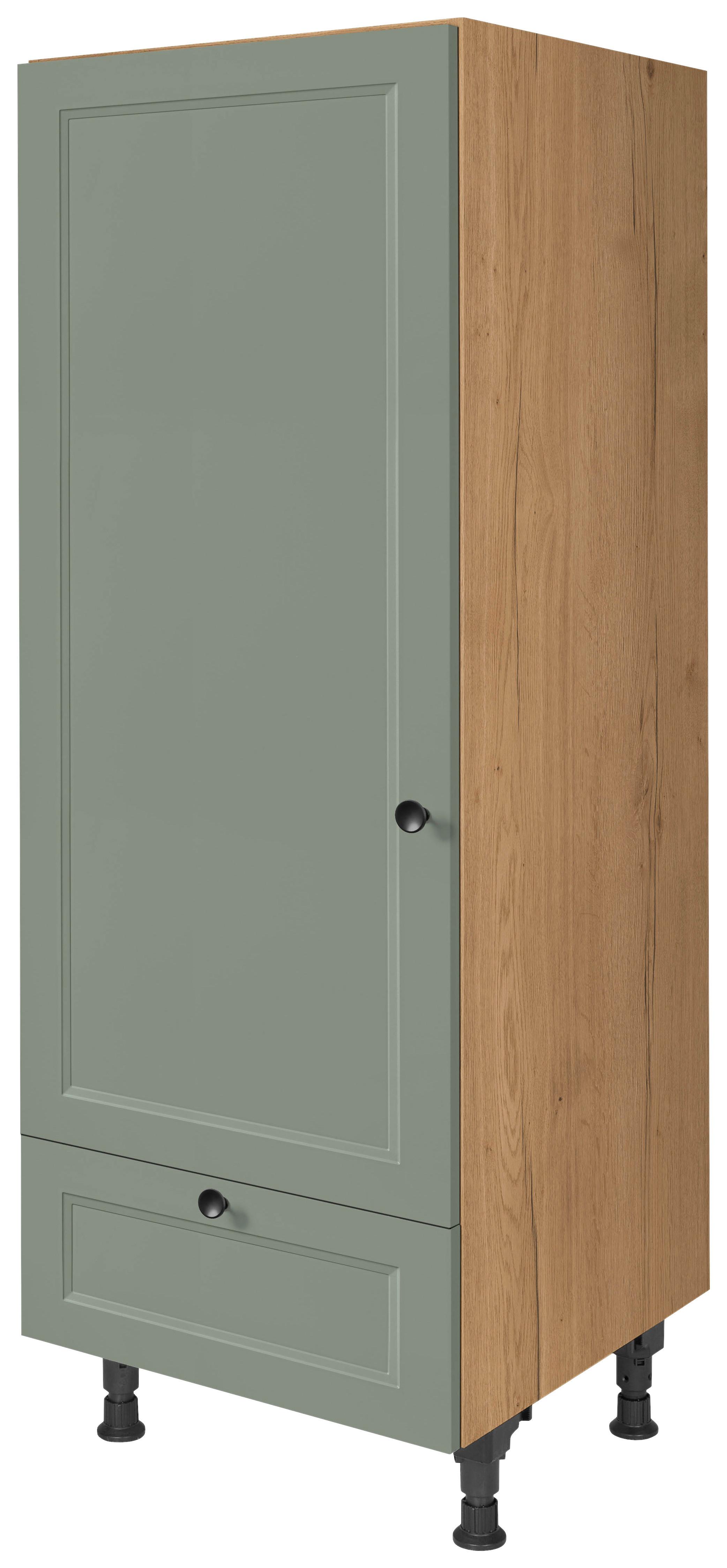 Geräteumbauschrank Cascada Grün - Eichefarben/Schwarz, MODERN, Holzwerkstoff/Metall (60/168/58cm) - Nobilia