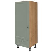 Geräteumbauschrank Cascada Grün - Eichefarben/Schwarz, MODERN, Holzwerkstoff/Metall (60/168/58cm) - Nobilia