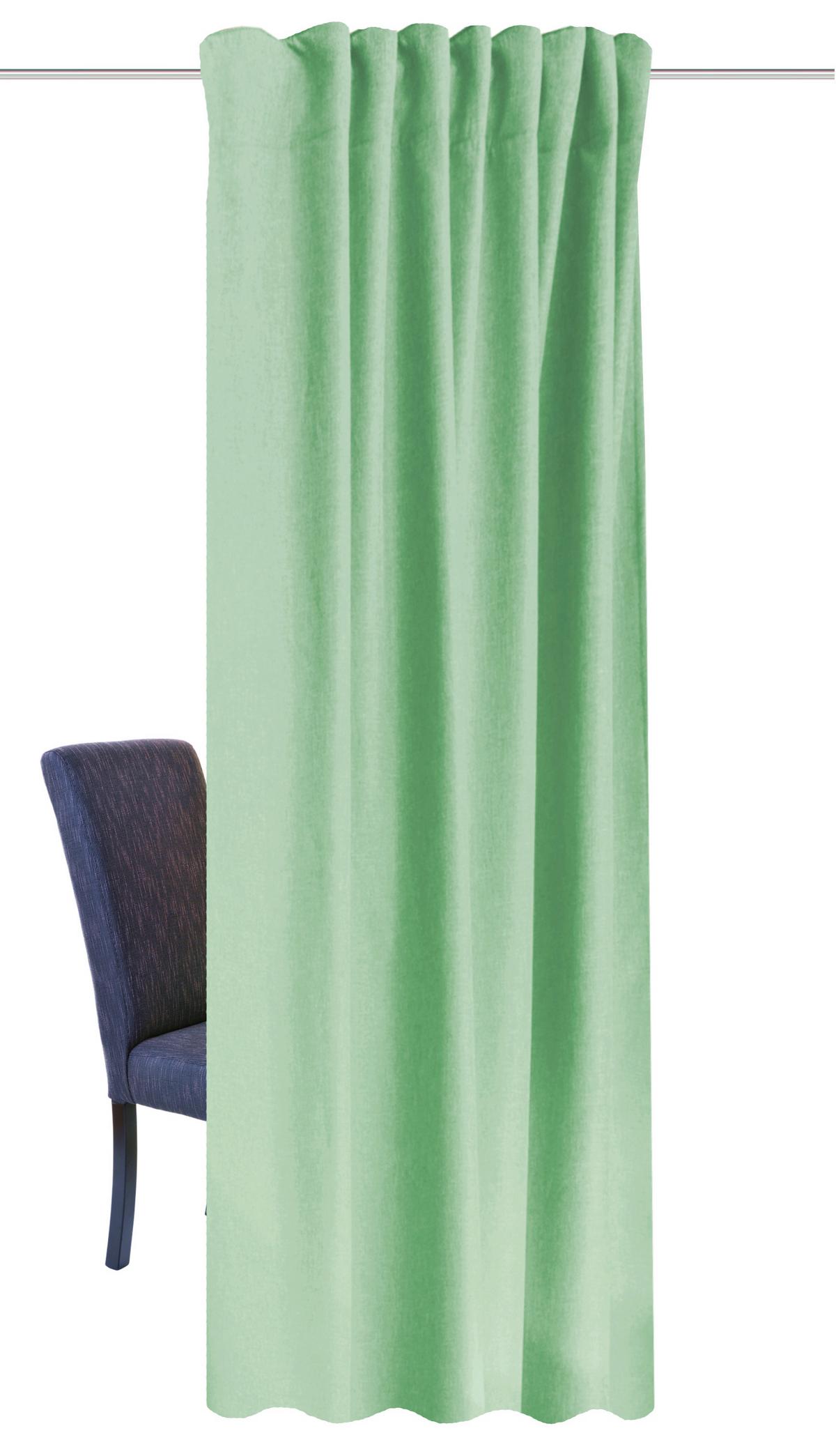 Wärmeschutzvorhang Eskimo Mintgrün ca. 135x245cm - Mintgrün, Basics, Textil (135/245cm) - Schmidt W. Gmbh