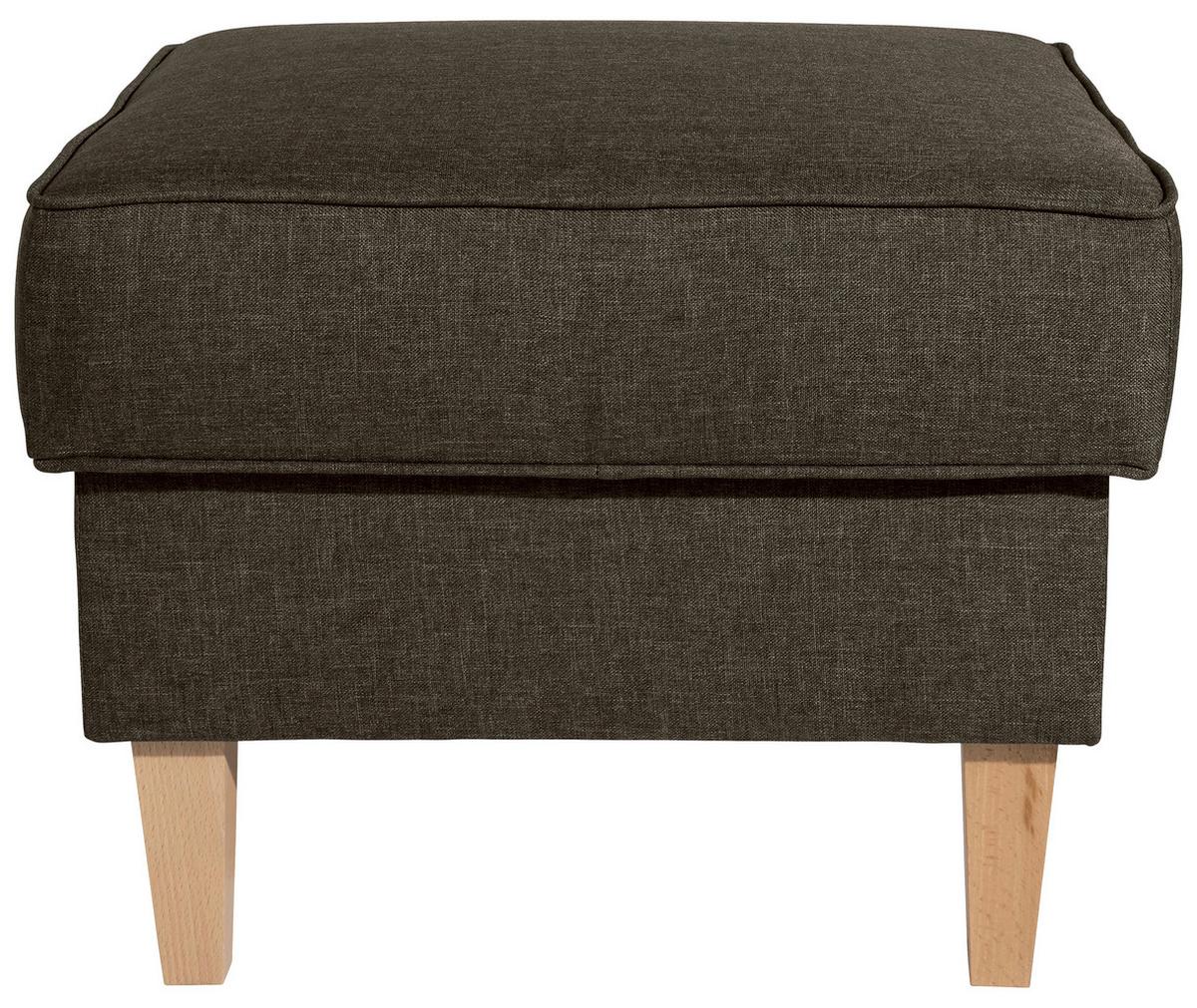 Hocker Lorris Sahara Flachgewebe - Buchefarben/Sahara, Design, Holz/Textil (53/45/53cm) - Max Winzer