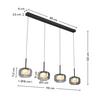 LED-HÄNGLAMPA KALTI - vit/svart, Modern, metall/glas (110/18/120cm) - Mömax