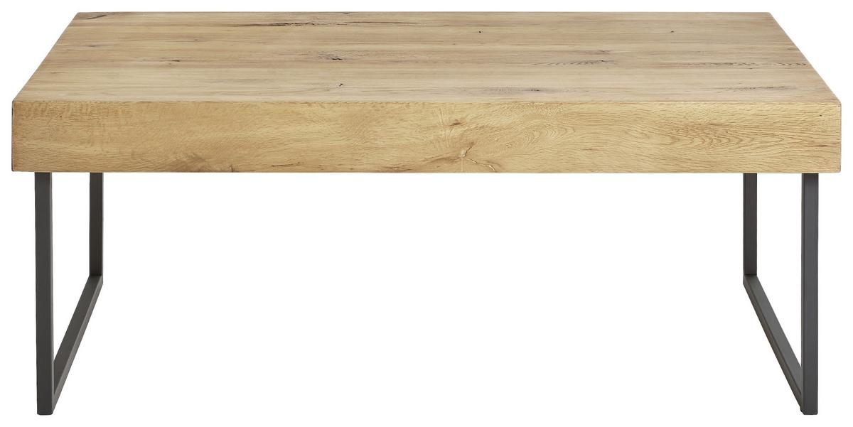 STOLIK KAWOWY SHARNA - kolor dębowy/czarny, Natur, metal/drewno (110/65/42cm) - Livetastic