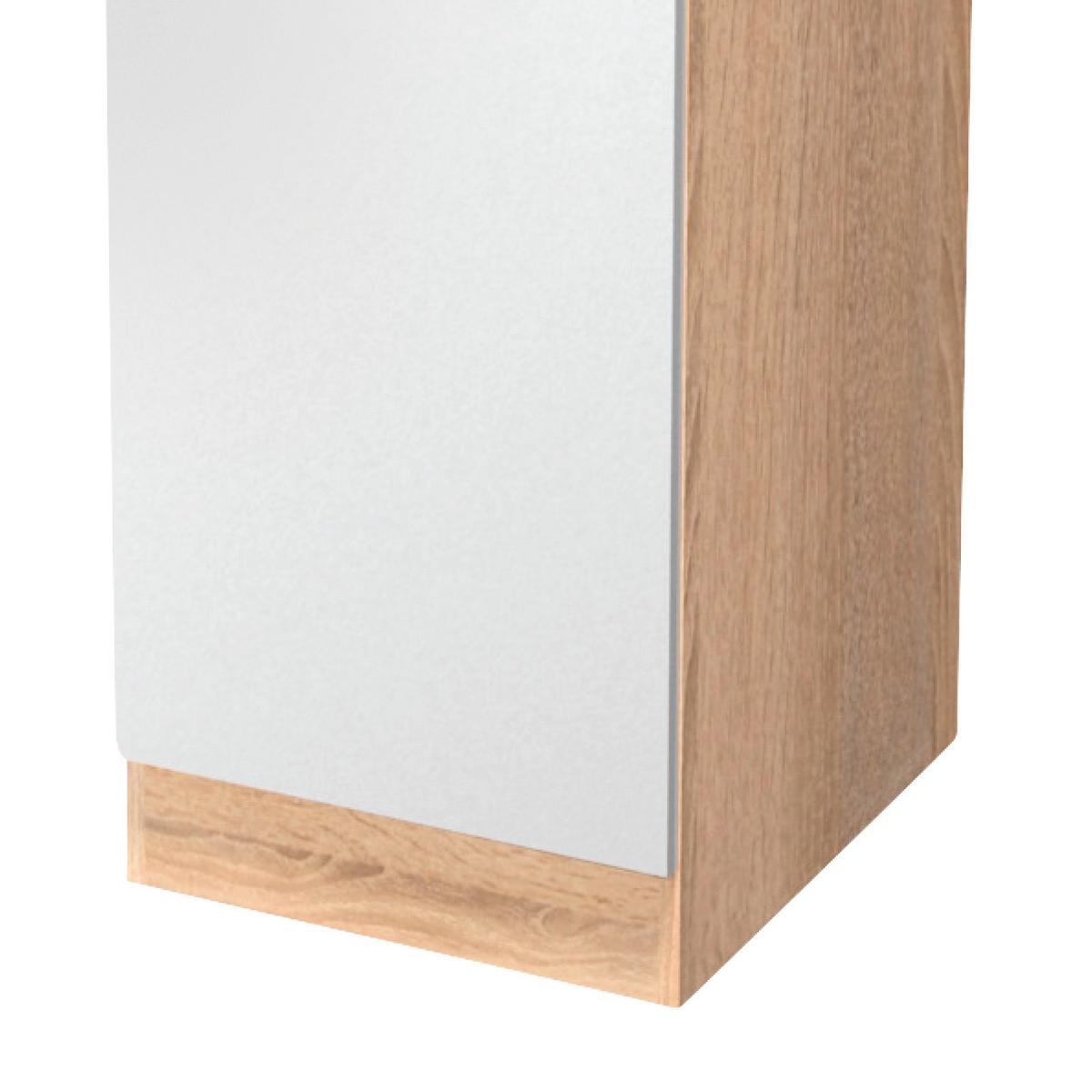 Omara Za Posodo Samoa, Bela, Barva Hrasta - bela/barve aluminija, Konvencionalno, umetna masa/leseni material (50/200cm) - FlexWell