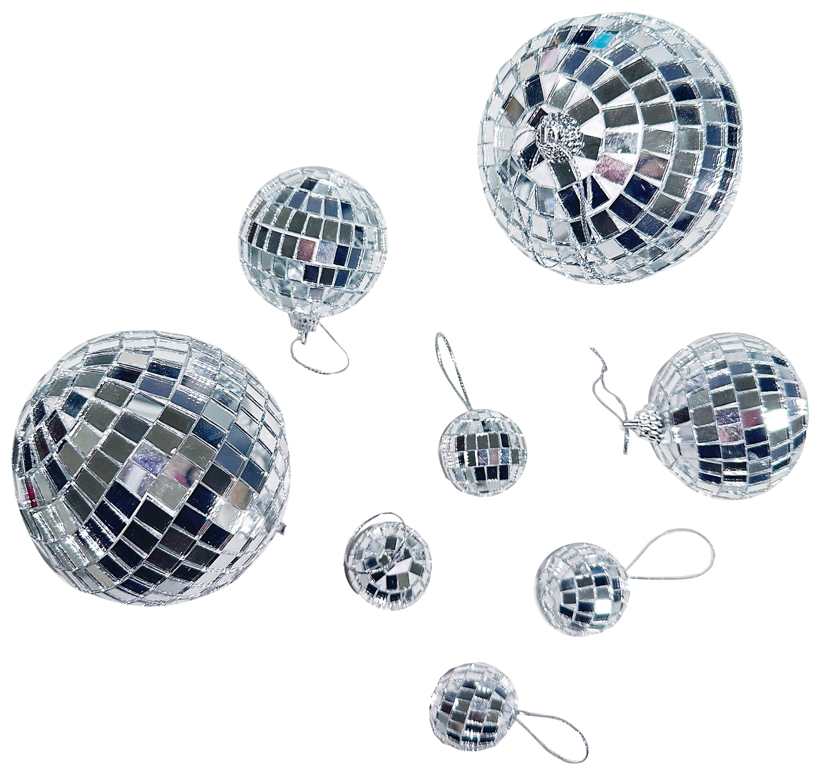 DEKORATIONSHÄNGE DISCO -PAZ- - silver, Klassisk, glas/plast - Mömax