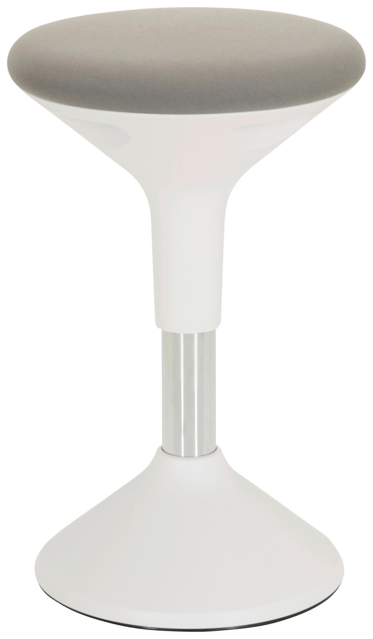 Pisarniški Stolček Balance Sit Ii W, Bela, Siva - siva/bela, Moderno, umetna masa/tekstil (28/43/28cm) - MID.YOU