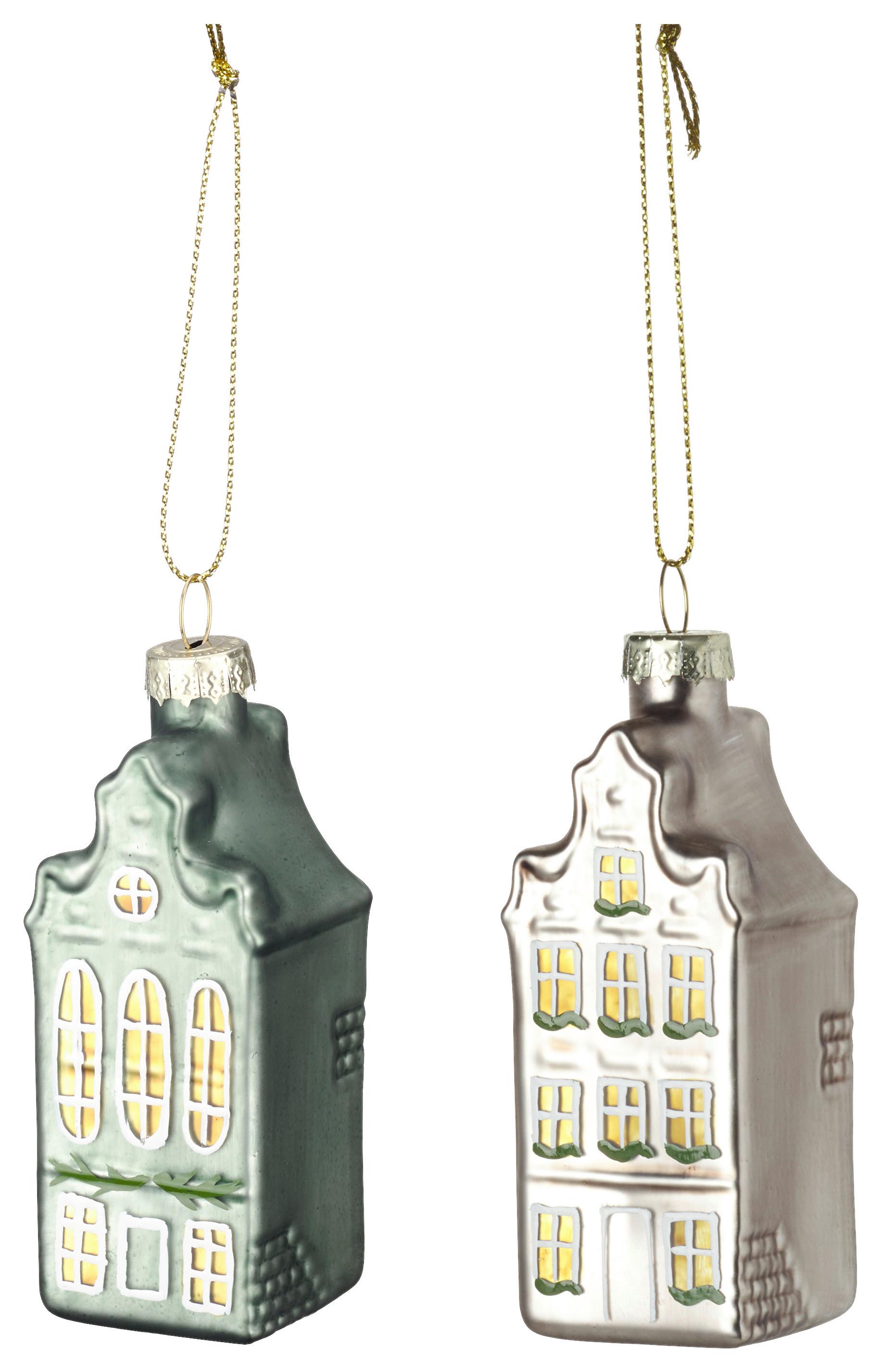 Dekohaus Hannah Multicolor 2-teilig - Multicolor, Glas (3,4/10,5/3,4cm) - Mömax