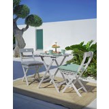 Balkonset Stacy in Weiß Antik - Weiß, Holz (58/73/58cm) - Mömax modern living