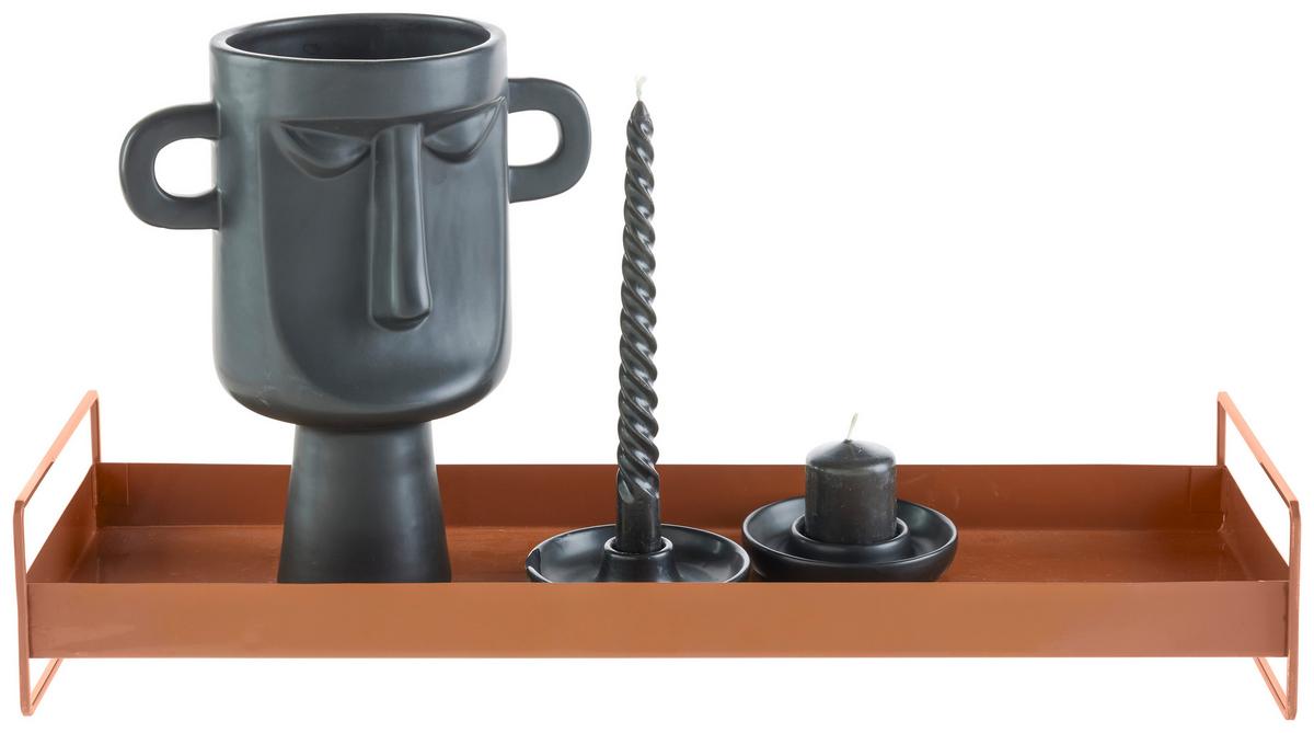 Poslužavnik Dekorativni Wolga I -Paz- - smeđa, Basics, metal (50/8,5/16cm) - Modern Living