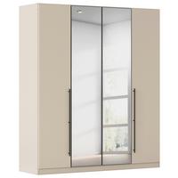 Kleiderschrank Safari Grau/Champagner - Champagner/Grau, KONVENTIONELL, Holzwerkstoff/Metall (181/229/54cm) - Based