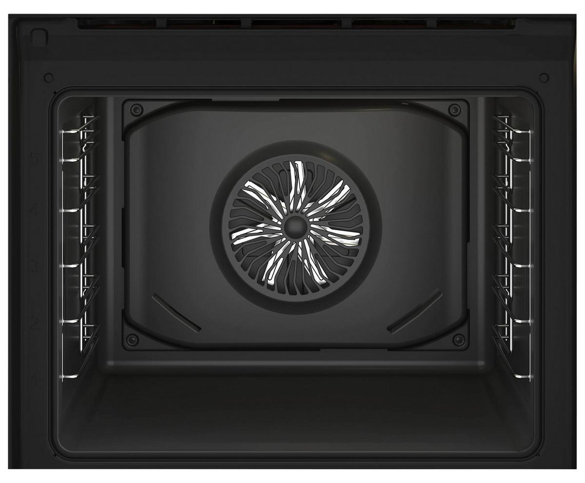 Herdset BBum 17320B Schwarz/Edelstahlfarben - Edelstahlfarben/Schwarz, MODERN, Glas/Metall (59,4/59,5/56,7cm) - Beko