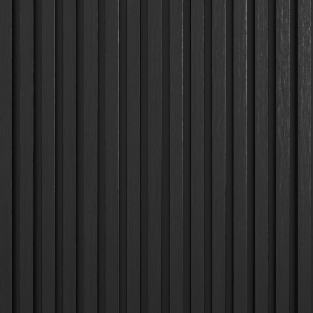 Akustikpaneel Rico Schwarz - Schwarz, MODERN, Holzwerkstoff/Kunststoff (60/2,1/240cm)
