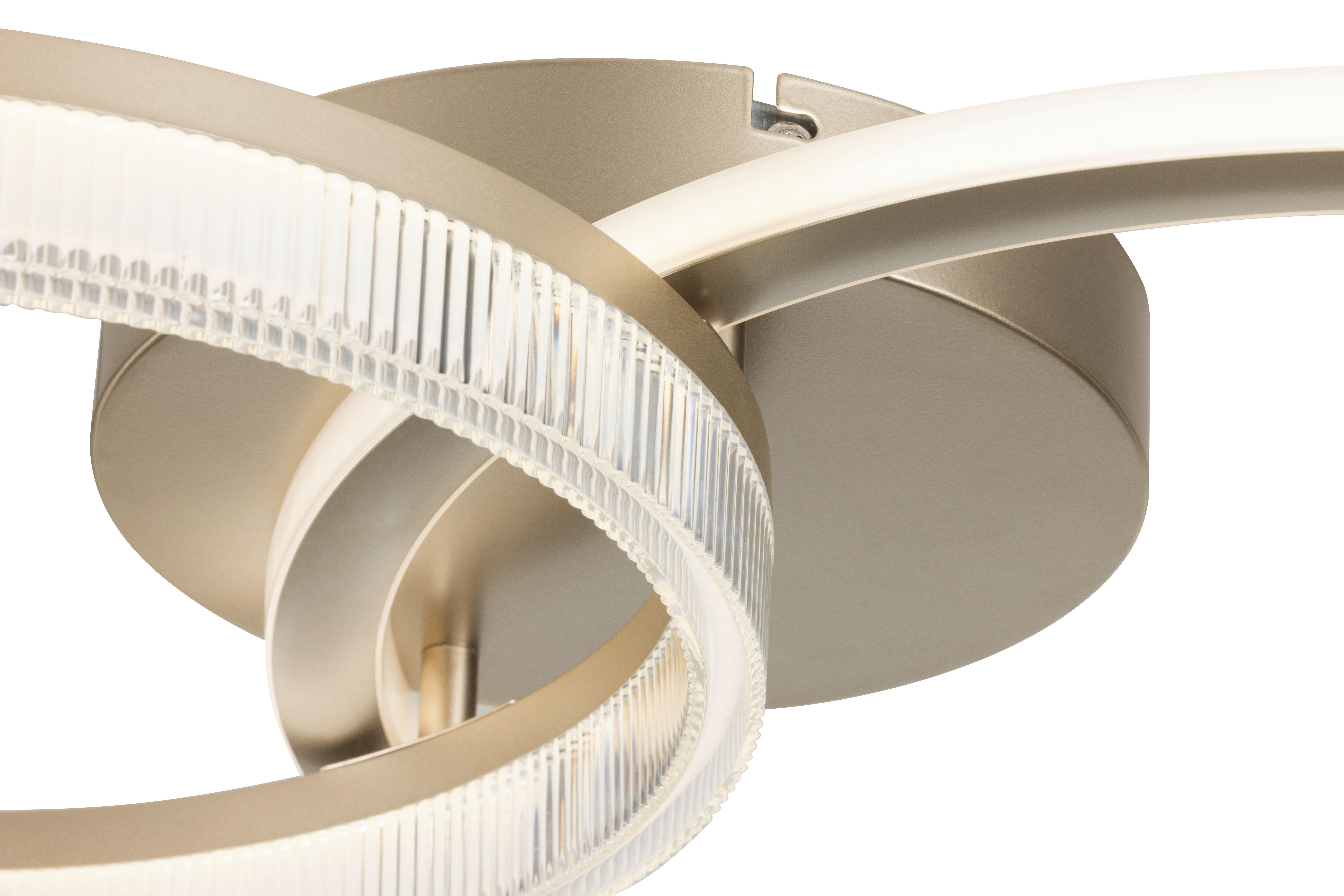LED-TAKLAMPA RIO - champagne, Modern, metall/plast (70/45/10cm) - Mömax