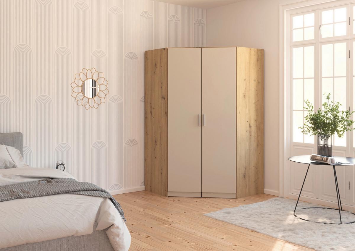 Ormar S Klasičnim Vratima Celle Mat - hrast Artisan/boje šampanjca, Trend, drvni materijal/plastika (117/197/117cm)