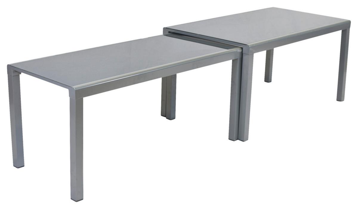 Vrtna Miza Flex, Raztegljiva 160-320x90cm - srebrne barve, Moderno, kovina/steklo (160/78/75cm) - Gardenson