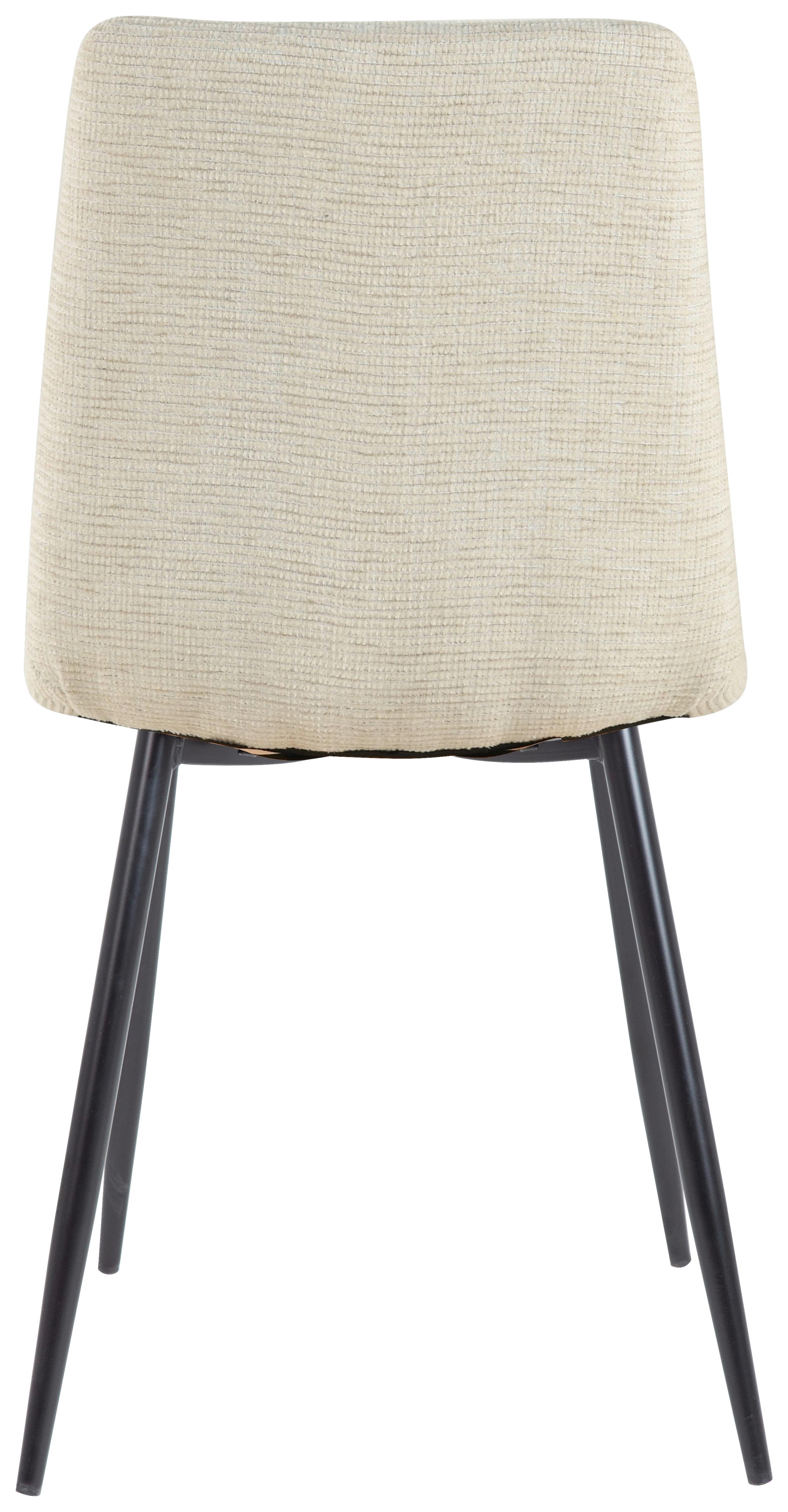 Stol Lech, Bež - črna/bež, Konvencionalno, kovina/tekstil (45/88/55cm)