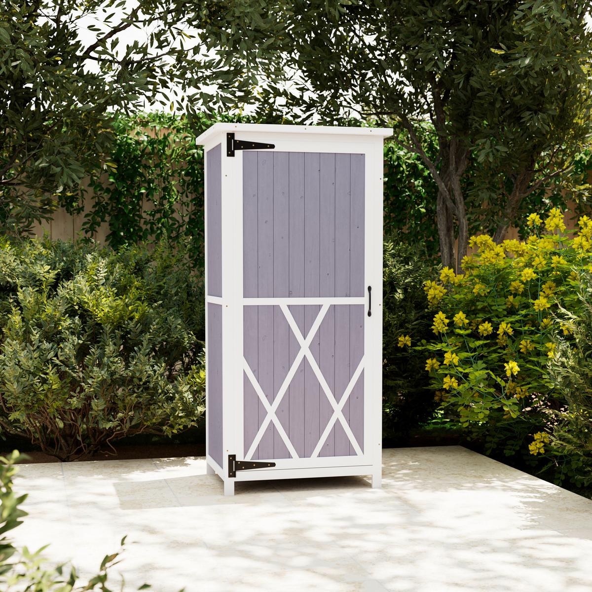 Vrtna Lopa Nella, Siva, Bela - siva/bela, Moderno, les (69,5/52/142,5cm) - Bessagi Garden