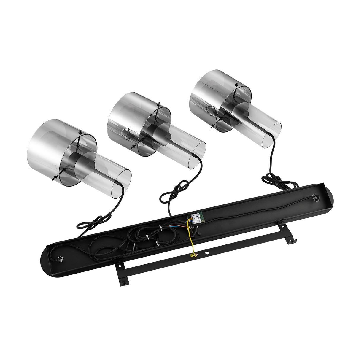 LAMPA WISZĄCA EOS *DK* - ciemnoszary, Design, metal/szkło (97/18/150cm) - Dieter Knoll