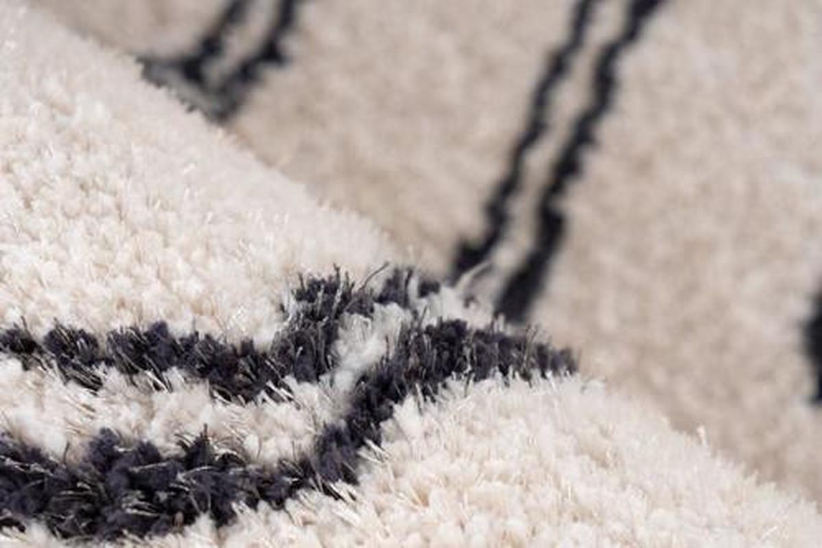 Hochflorteppich Orlando - Weiss, Design, Textil (80/150cm) - Kayoom