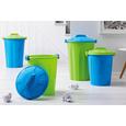 Abfalleimer Stella, ca. 40 Liter - Blau/Weiß, Kunststoff (40/60cm) - Mömax modern living