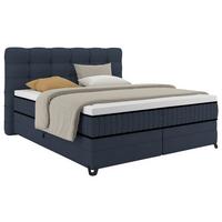 Boxspringbett Carmen C Blau ca. 160x200cm - Blau, Konventionell, Holz/Holzwerkstoff (160/200cm) - Premium Living