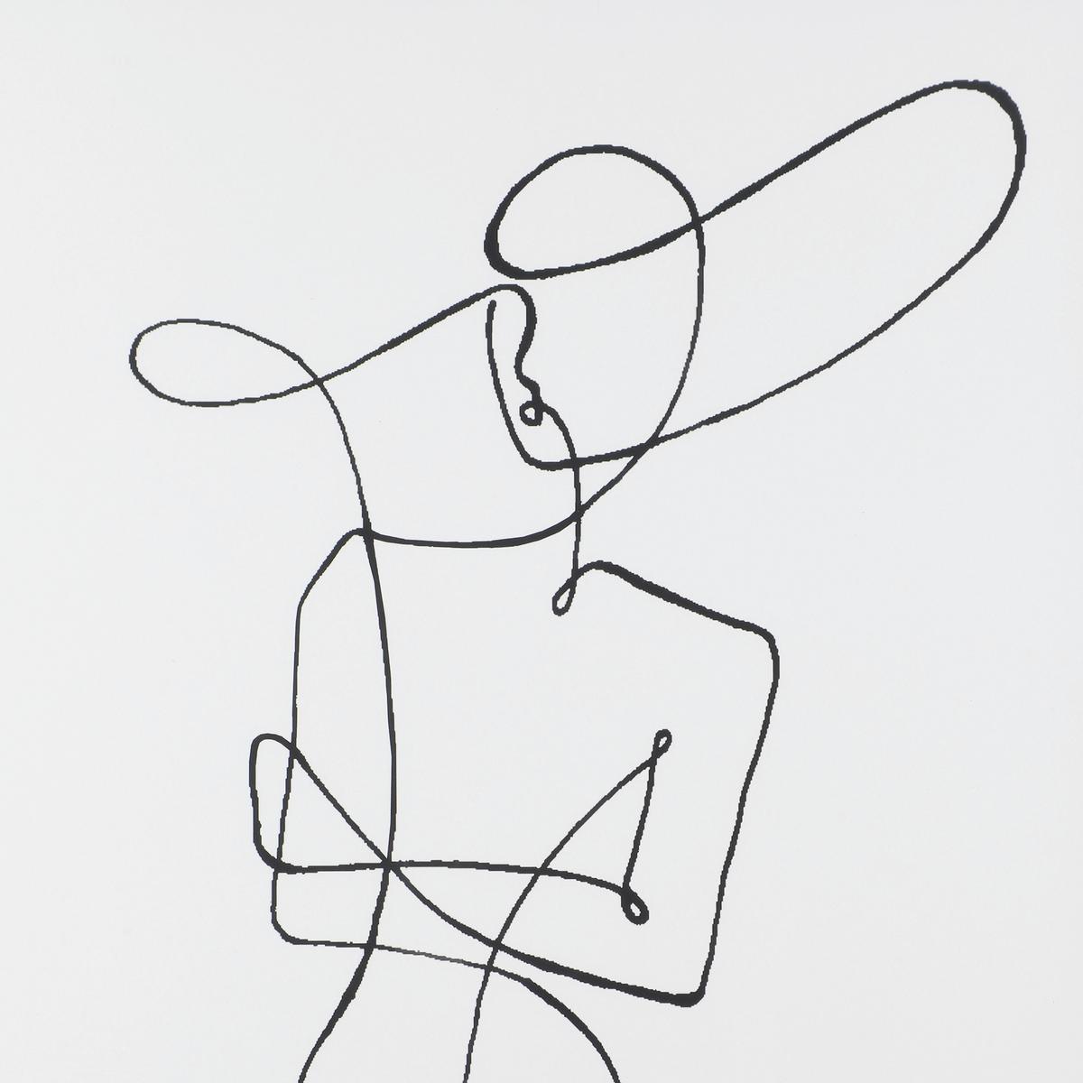 Bild Roberval Schwarz/Weiß ca. 32,7x45cm - Schwarz/Weiß, Trend, Glas/Papier (32,7/1,6/45cm) - Eglo