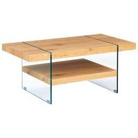 Couchtisch Benina ca. 110x46x60 cm Wildeiche - Wildeiche, Design, Glas/Holzwerkstoff (110/60/46cm) - Livetastic