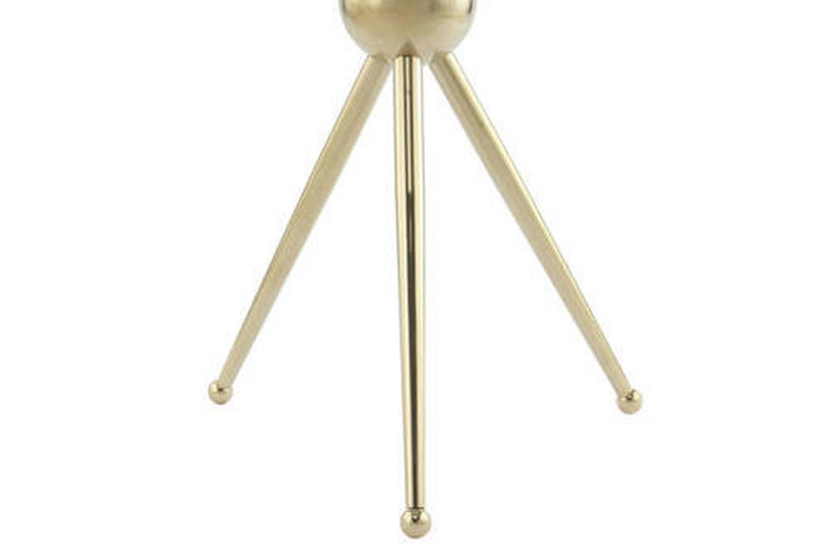 Beistelltisch Lcuhl-Gld-Gry - Goldfarben/Grau, Modern, Glas/Metall (46/46/52cm) - Kayoom