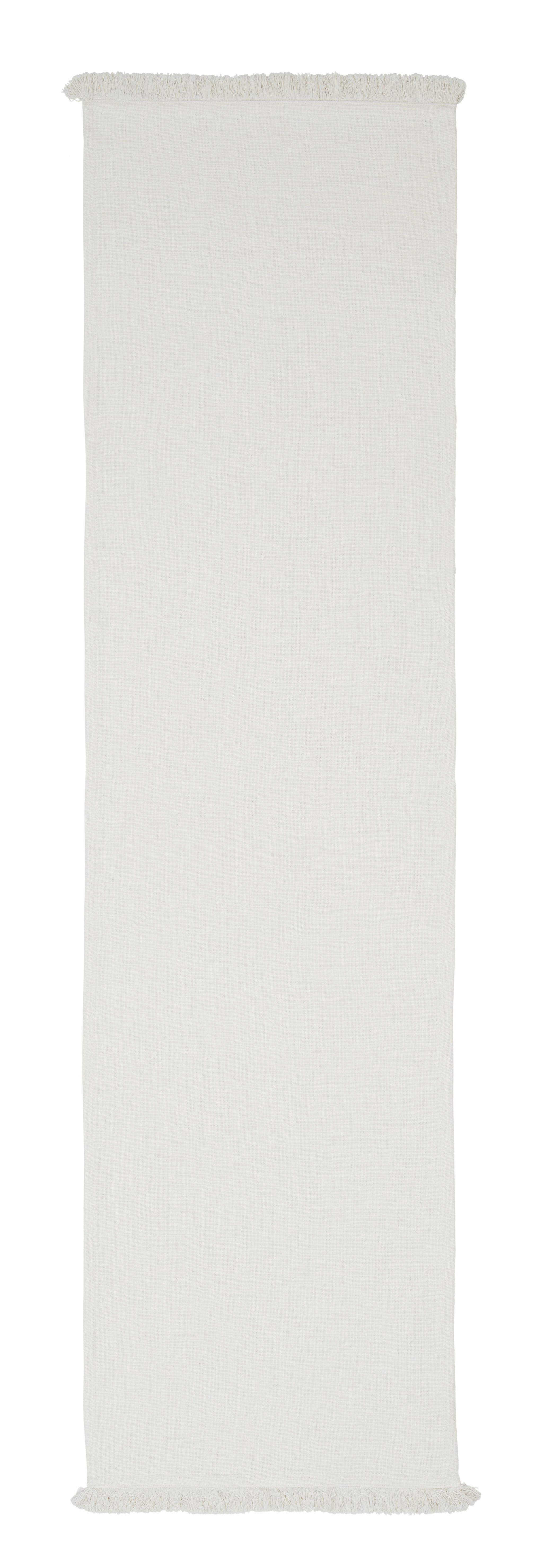 Asztali Futó Pablo - Fehér, modern, Textil (45/170cm) - Premium Living