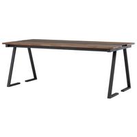 ESSTISCH JAKARTA - Schwarz/Teakfarben, Design, Holz/Metall (200/90/75cm) - Livetastic