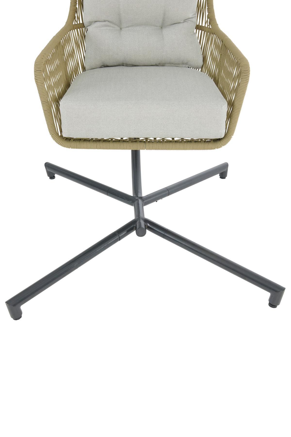 Viseči Stol Paris, Bež - bela/barve limete, Moderno, kovina/umetna masa (110/198/117cm) - Beldano