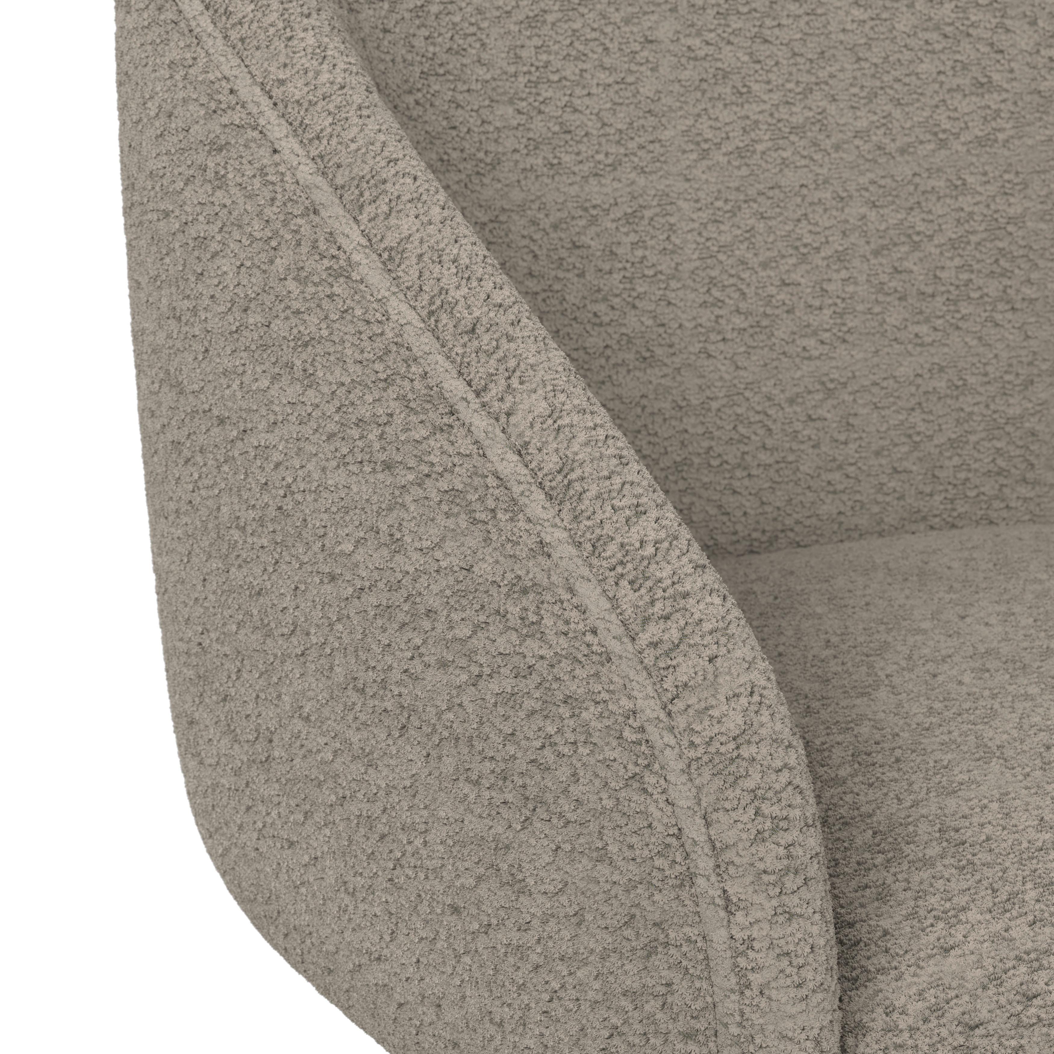 STOL MED ARMSTÖD MAIA - grå, Modern, metall/textil (60/84,5/59cm) - Bessagi Home