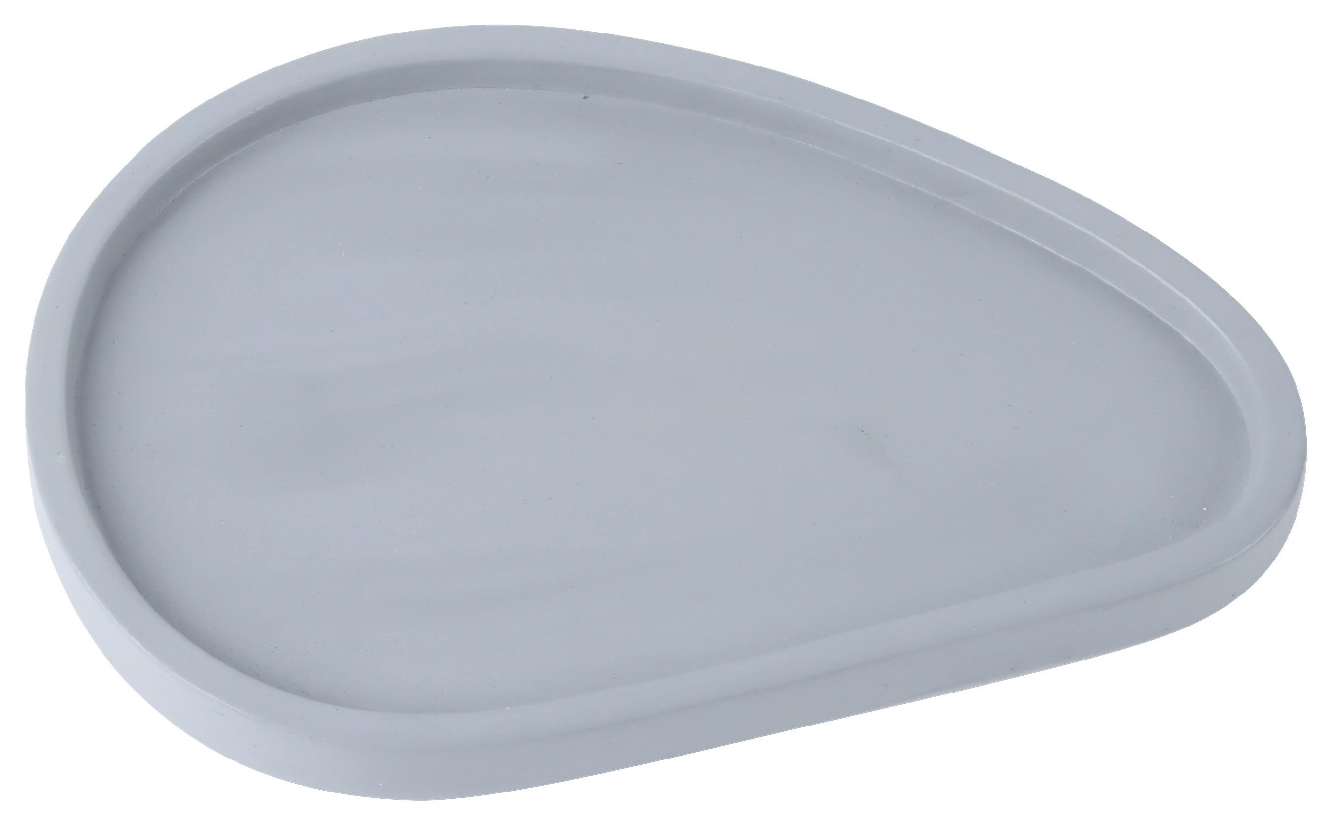 Dekoteller Elias Grau - Grau, MODERN, Stein (22/12cm) - Modern Living