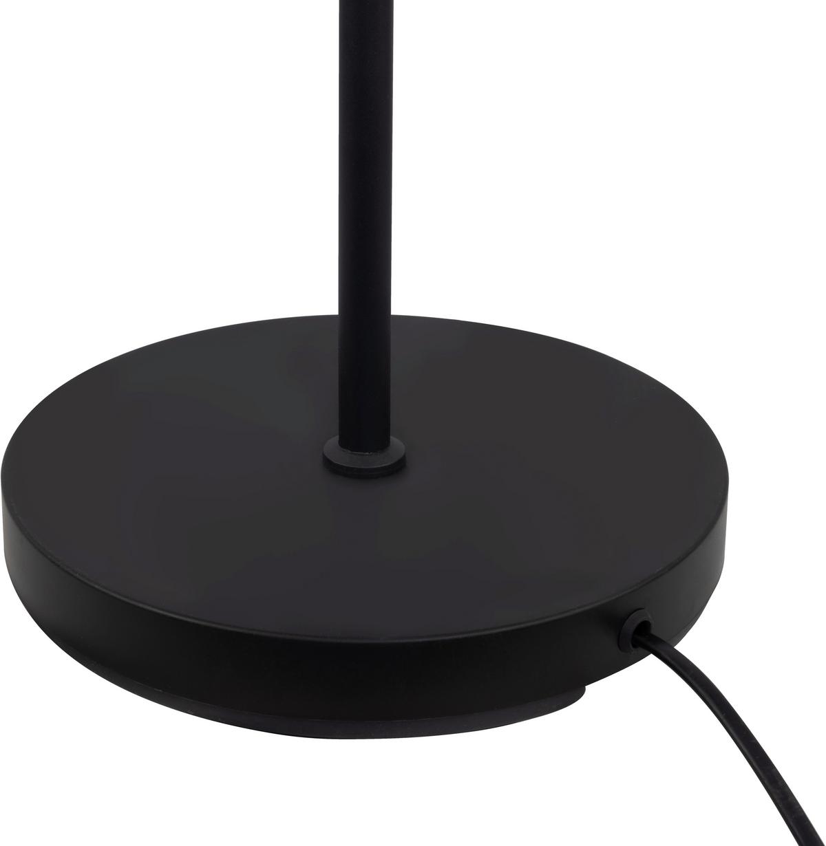 Stehleuchte Fedi Grau/Schwarz max. 3 Watt - Schwarz/Grau, MODERN, Textil/Metall (55/55/160cm) - Mömax
