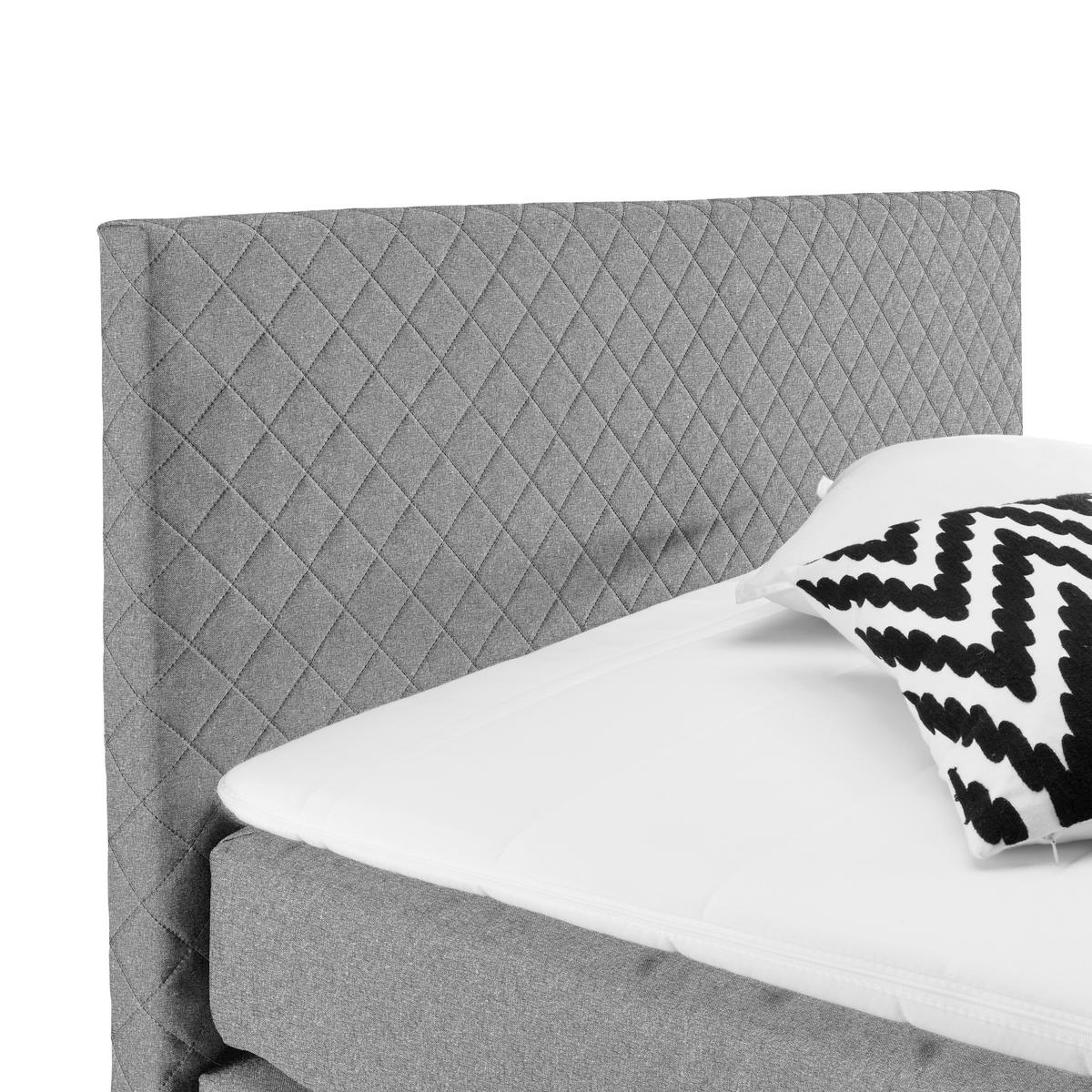 ŁÓŻKO BOXSPRING MALI NEW - kolor srebrny/kolor chromowy, Konventionell, tkanina (160/200cm) - Based