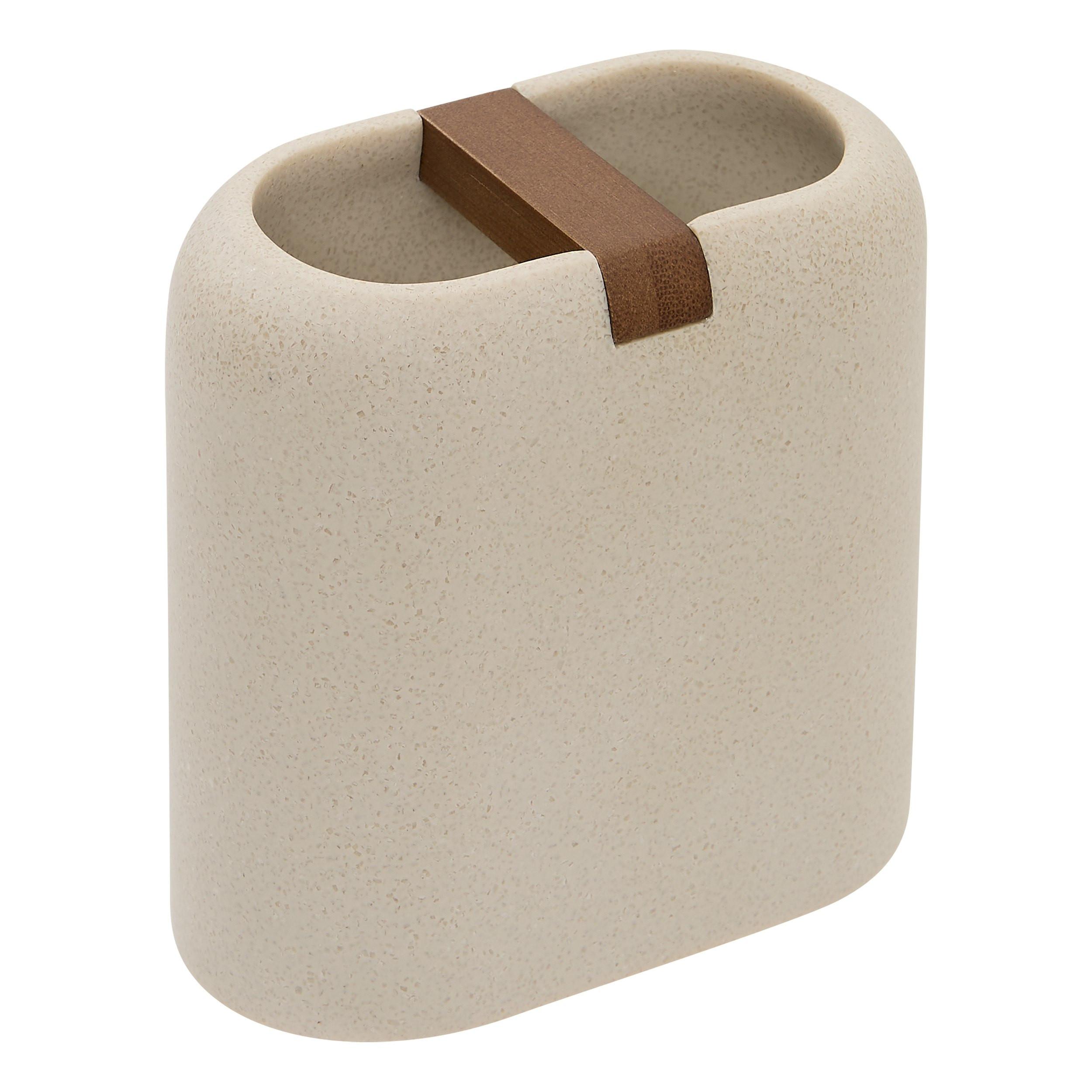 Suport periuțe dinți Bagi - bej, Basics, plastic (10,8/5,6/10,2cm)