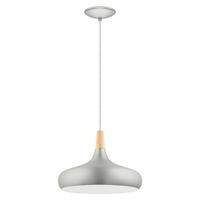 Hängeleuchte 96986* Sabinar X3348118202 - Silberfarben/Braun, Design, Holz/Metall (40/110cm) - Eglo