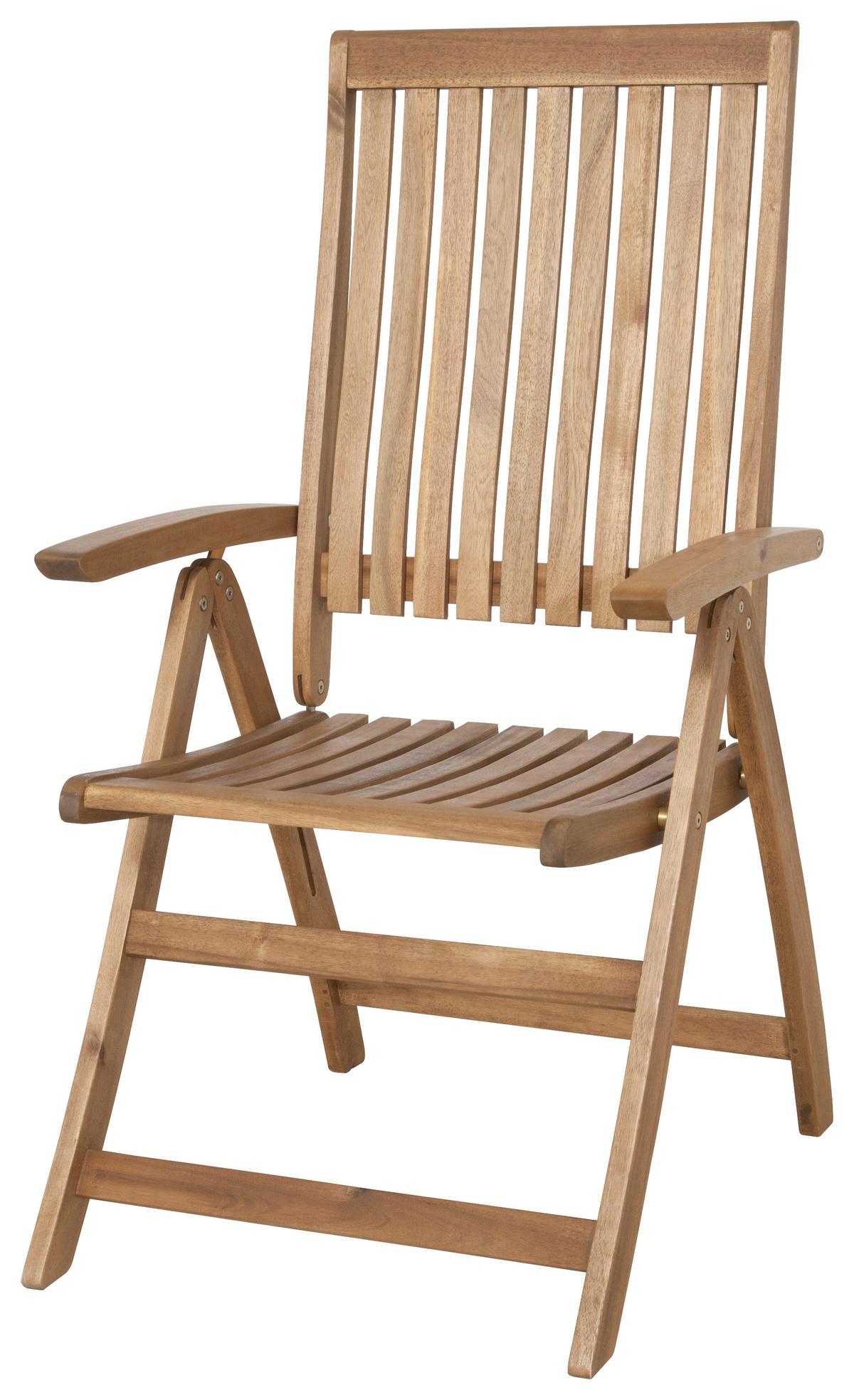 Gartensessel klappbar Paleros Echtholz Akazie - Akaziefarben, KONVENTIONELL, Holz (60/113/70cm) - Siena Garden