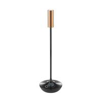 LAMPA STOŁOWA Z AKUMULATOREM 4564101 NUCANDLE - kolor miedziany/czarny wysoki połysk, Design, metal (8,5/8,5/30cm) - Sigor