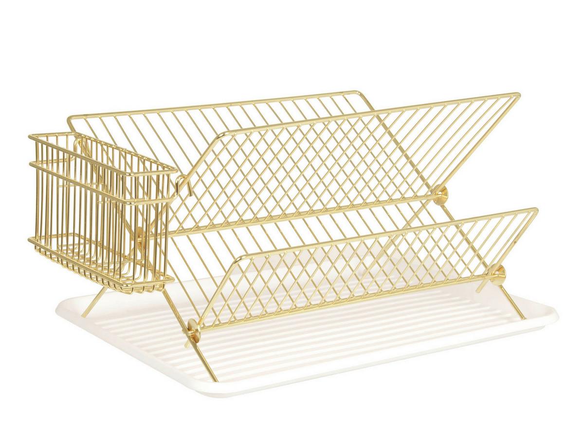 SUSZARKA DO NACZYŃ PT3116GD - kolor złoty, Trend, metal (30/24/37cm) - Present Time